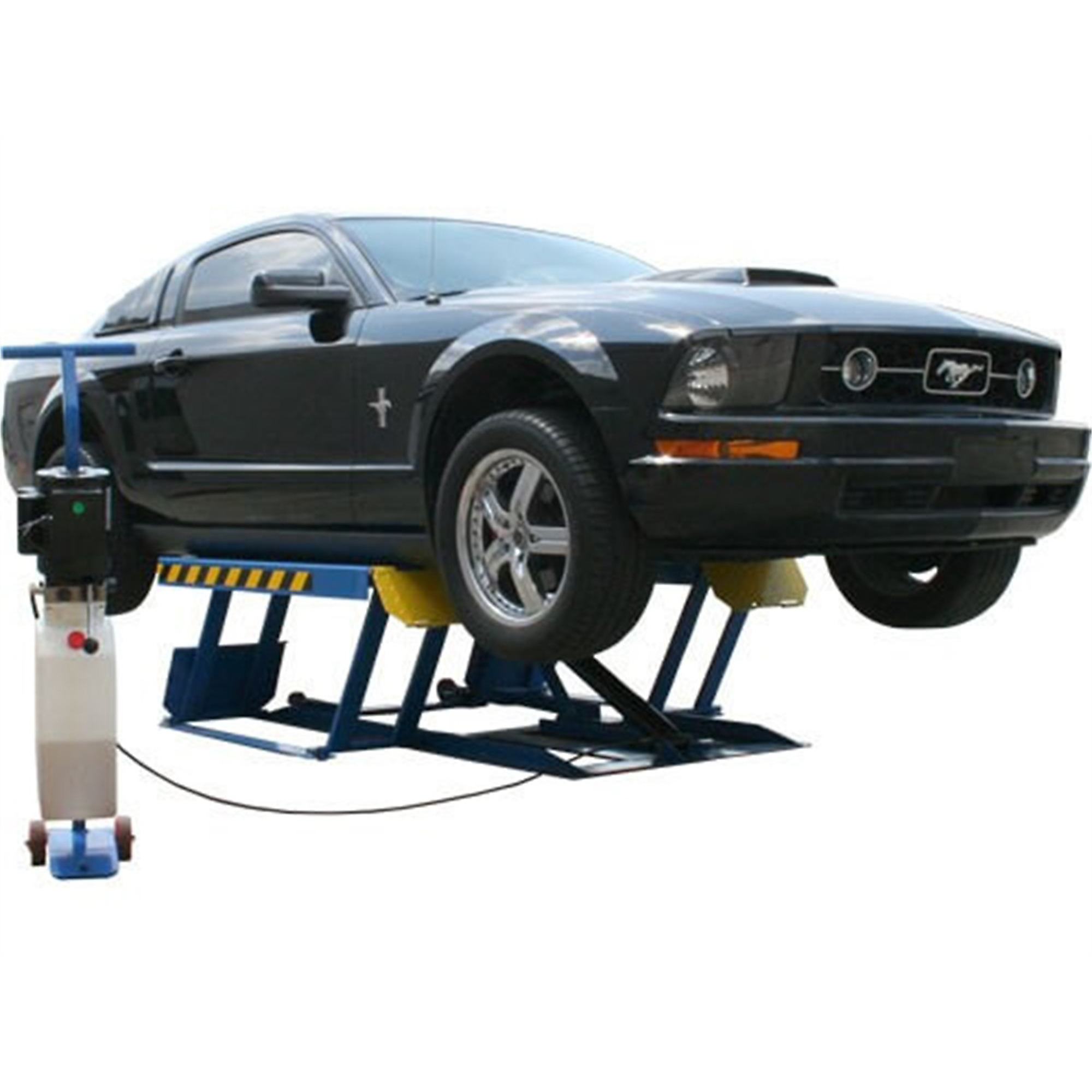 Atlas Automotive Equipment LR06 Low-rise Vehicle Scissors Lift, 4" Low-Profile Heavy-Duty Steel Frame, 24" Max Lifting Height, Portable, 6,000lbs. Capacity, Multi-Position Manual Safety Locks, 110V